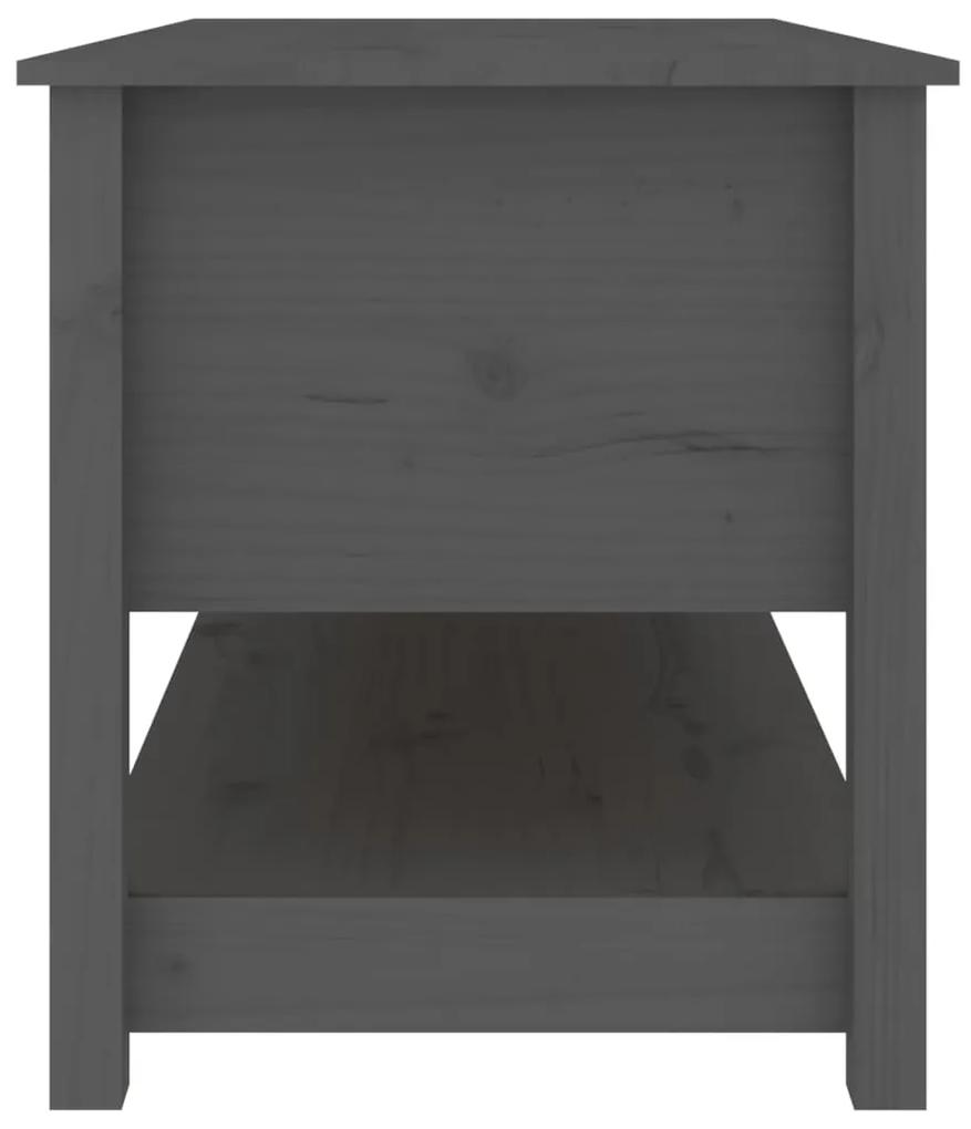 Mesa de centro 102x49x55 cm pinho maciço cinza