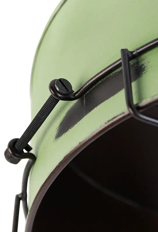 Candeeiro de teto industrial verde 35 cm - Barril Industrial