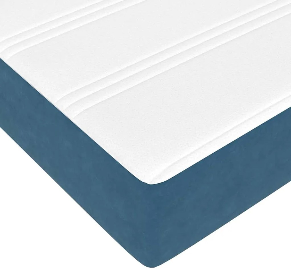 Cama box spring com colchão Azul Escuro 140 x 200 cm Veludo