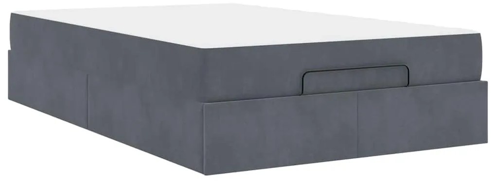 Estrutura da Cama Cinzento escuro 140 x 190 cm Veludo