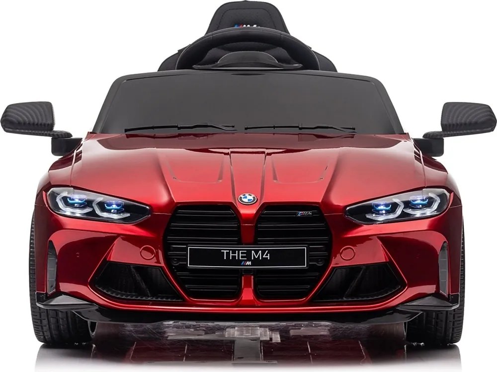 Carro elétrico para crianças BMW M4 12V pneus e borracha Vermelho