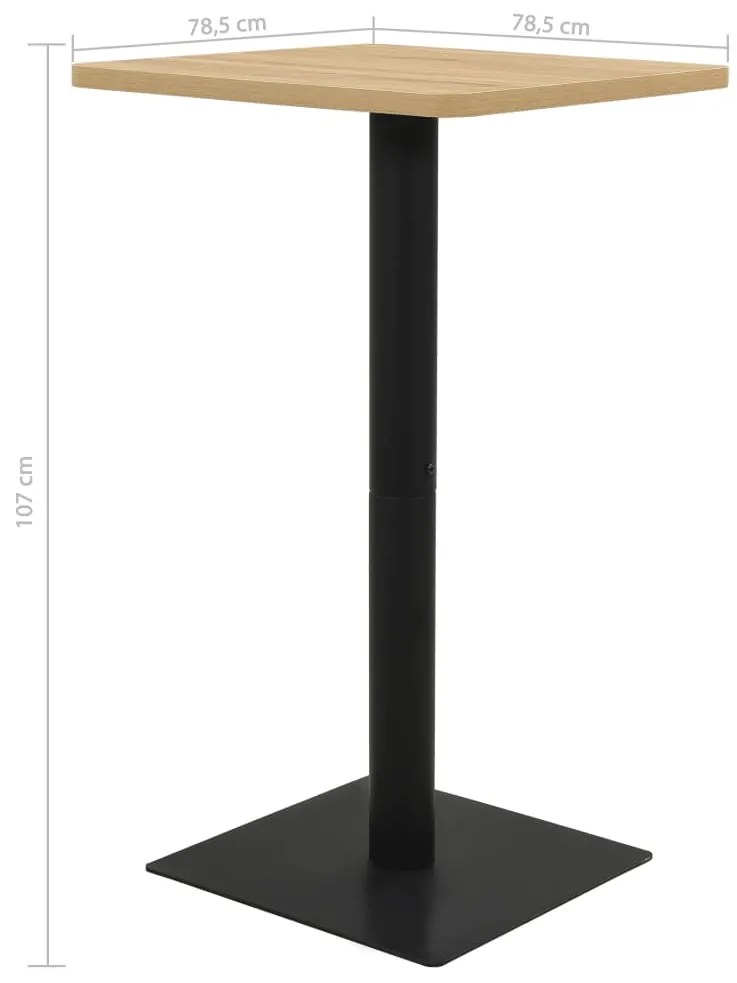 Mesa bistrô 78,5x78,5x107 cm cor carvalho