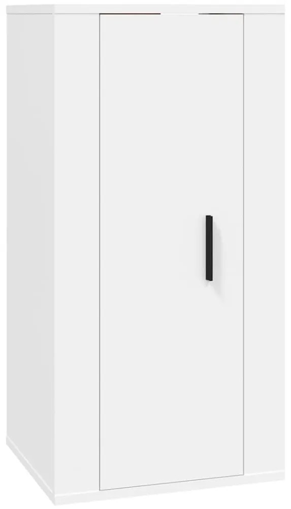 Conjunto móveis de TV 4 pcs madeira processada branco