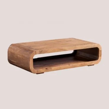 Rectangular Coffee Table 120x60 Cm In Vacry Wood Castanho Acácia - Sklum