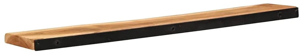 Prateleiras parede 2 pcs 100x20x3,5 cm madeira de acácia maciça