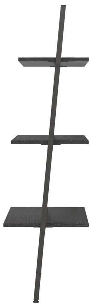 Unidade 3 prateleiras inclinada 64x34x116 cm preto
