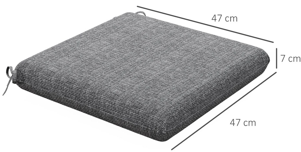 Conjunto de Almofadas para Cadeiras 47x47x7 cm Conjunto de 4 Peças Alm