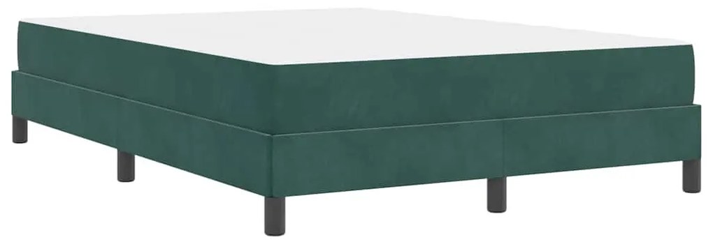 Cama box spring com colchão Verde Escuro 140 x 190 cm Veludo