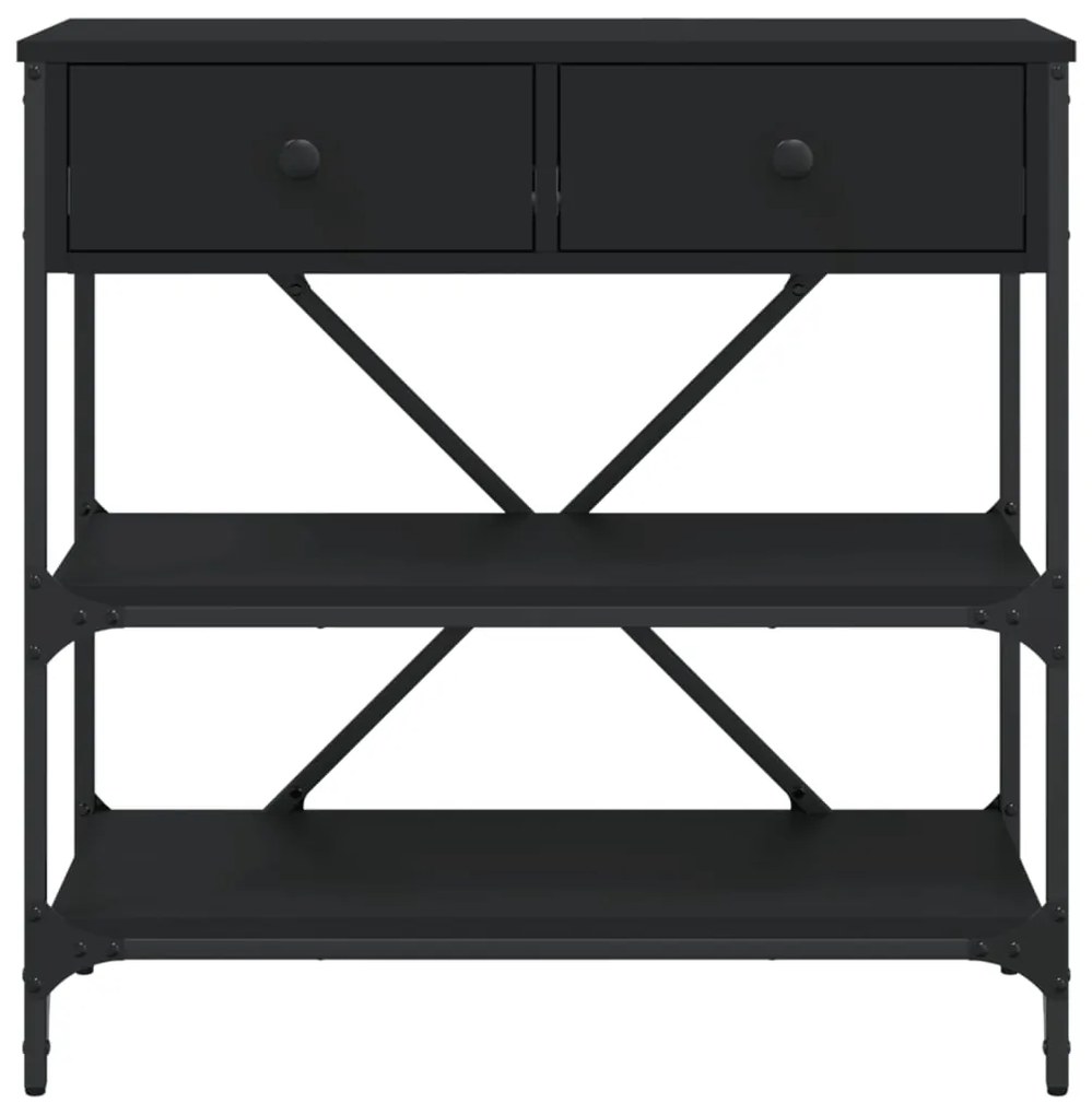 Mesa consola 75x34,5x75 cm derivados de madeira preto