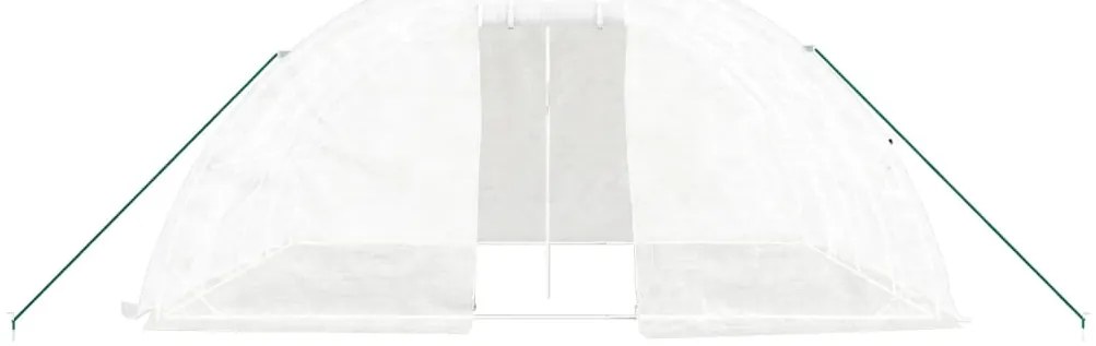 Estufa com estrutura de aço 20 m² 5x4x2,3 m branco