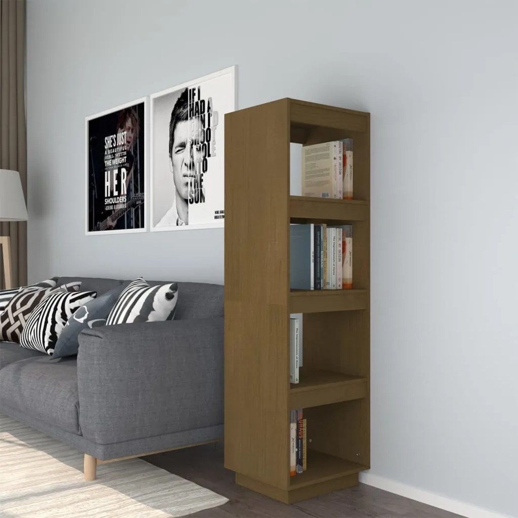 vidaXL Estante/divisória 40x35x135 cm pinho maciço castanho mel