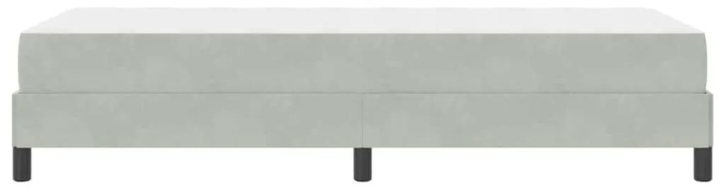 Cama box spring com colchão Cinzento-claro 90 x 190 cm Veludo