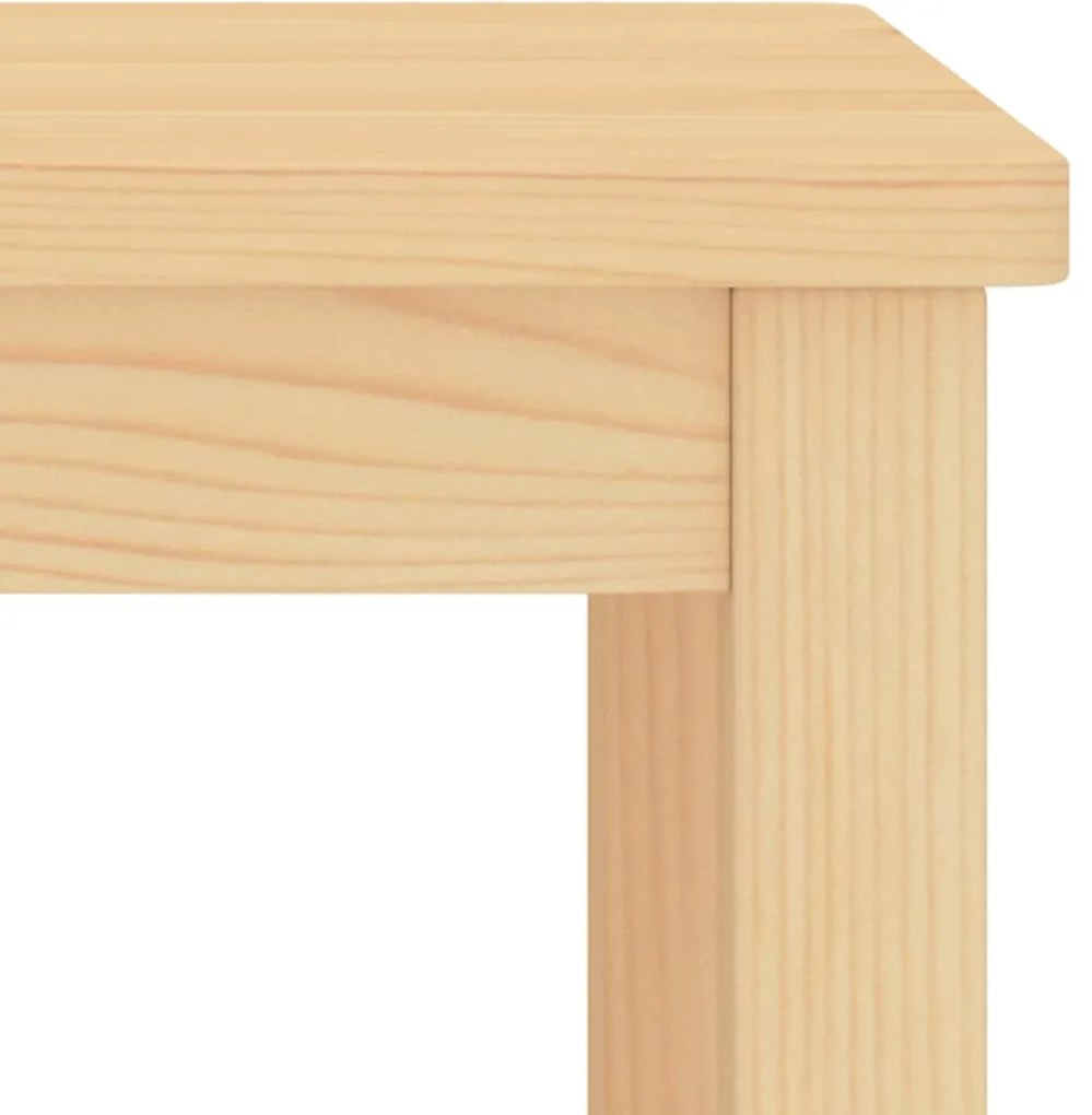 Mesa de cabeceira 35x30x47 cm madeira de pinho maciça natural