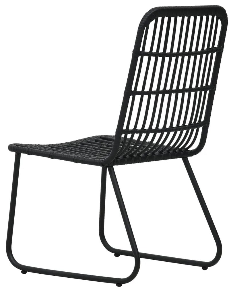 3 pcs conjunto de jantar para jardim vime PE e vidro