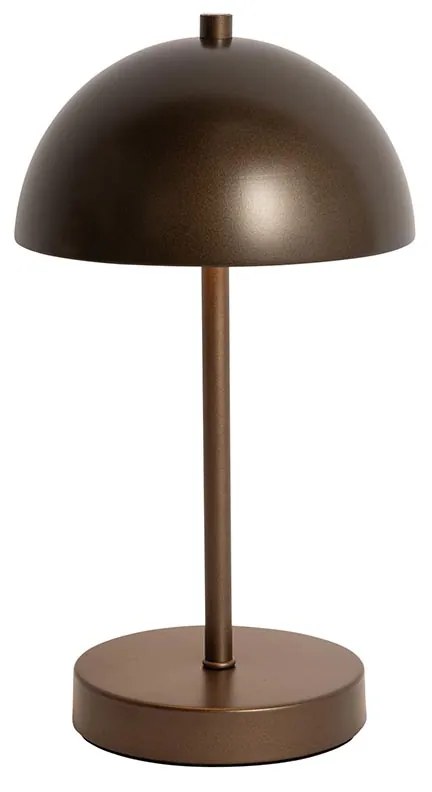 LED Candeeiro de mesa de exterior bronze escuro recarregável com 3 níveis de intensidade - Keira Moderno