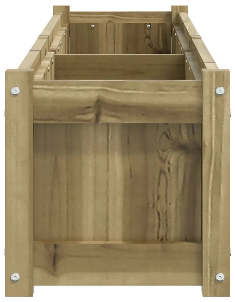 Vaso/floreira de jardim 150x31x31cm madeira de pinho impregnada