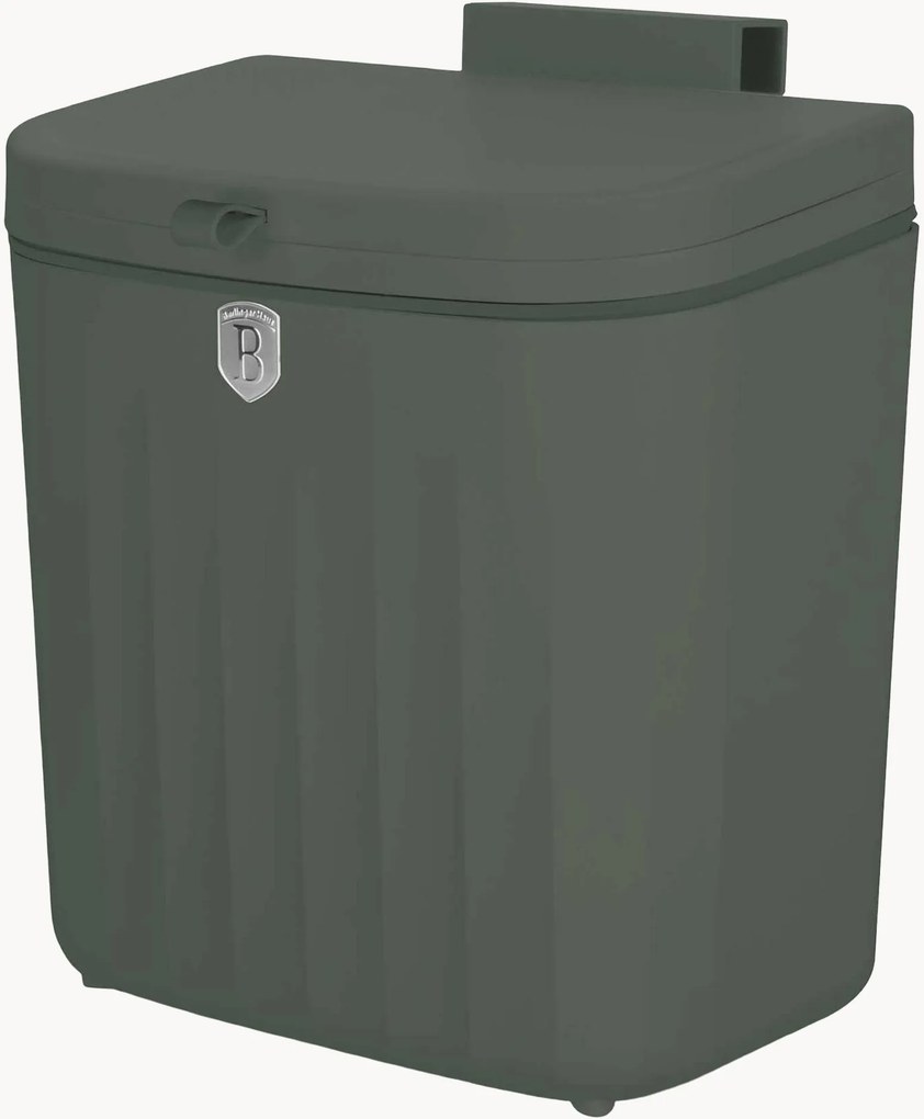 Caixote do lixo suspenso para cozinha Matte Green, 7 L