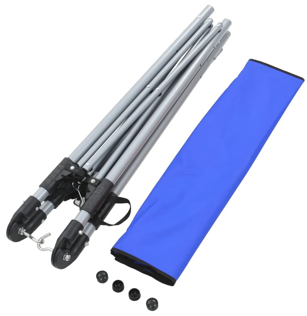 Rede com suporte dobrável azul