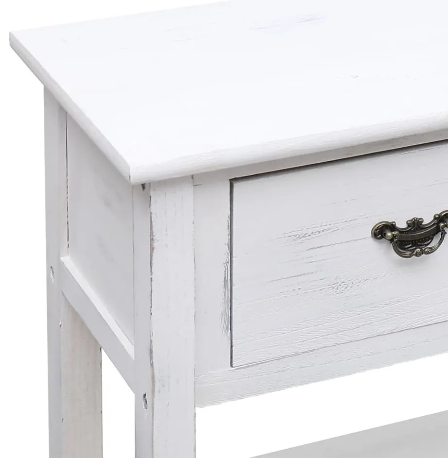 Aparador 108x30x76 cm madeira paulownia maciça branco