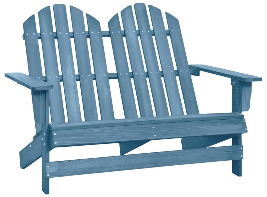 315905 vidaXL Cadeira de jardim Adirondack 2 lugares abeto azul
