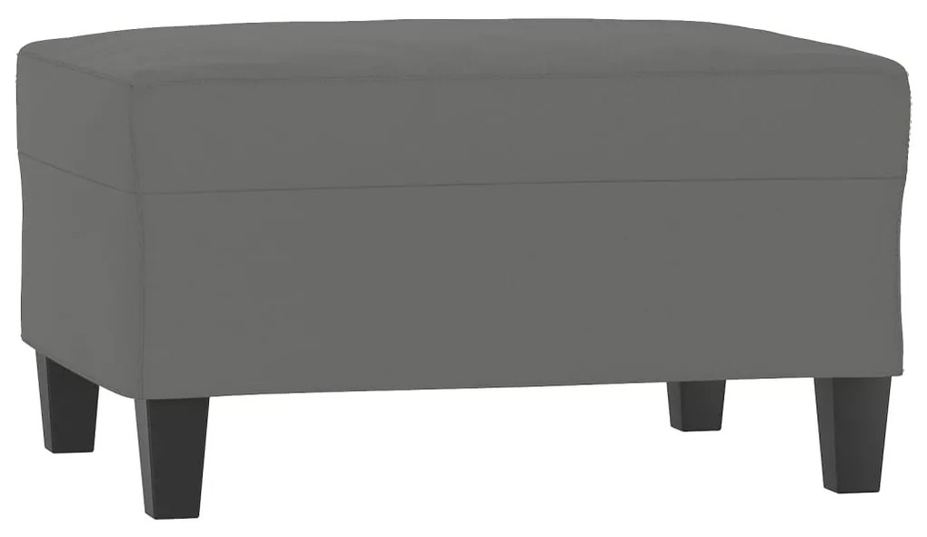 2 pcs conjunto sofás c/ almofadas microfibra cinza-escuro