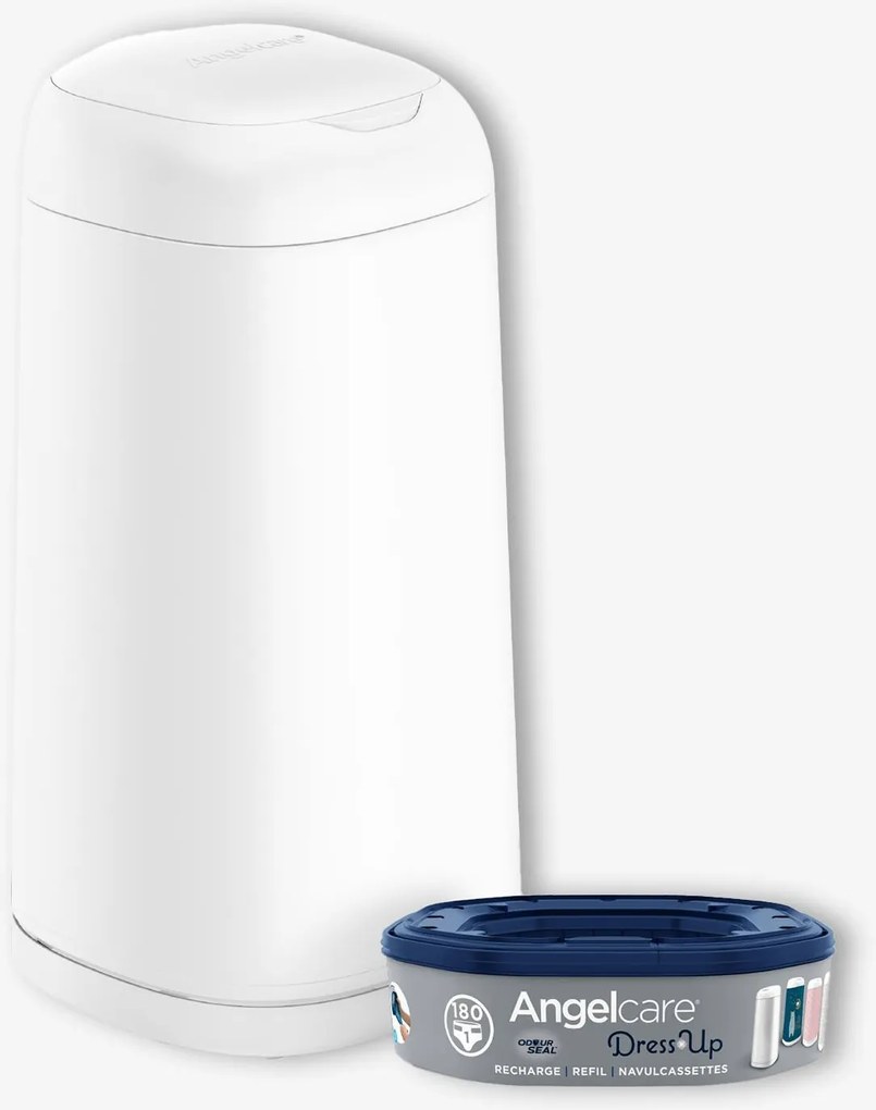 Caixote do lixo para fraldas, Dress up da ANGELCARE branco claro liso