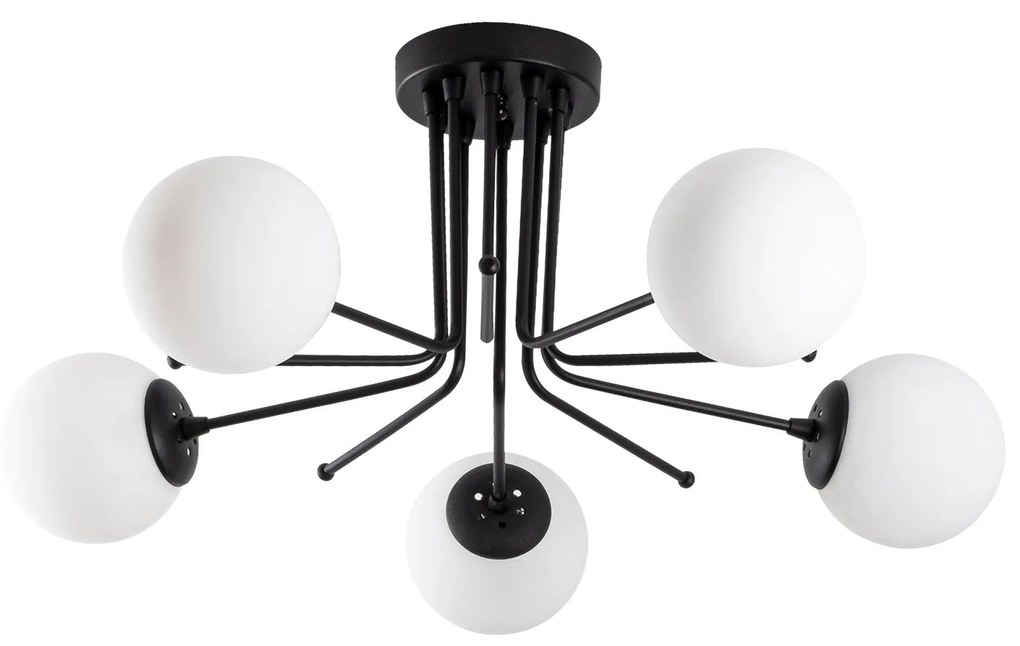 Candeeiro de Teto Daisy – Preto – Diâmetro 80 cm, Altura 34 cm