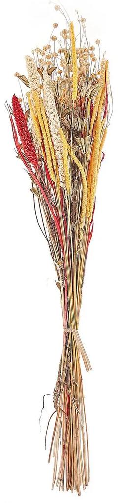 Ramo de flores secas vermelho e amarelo 65 cm PAMPELUNA Beliani