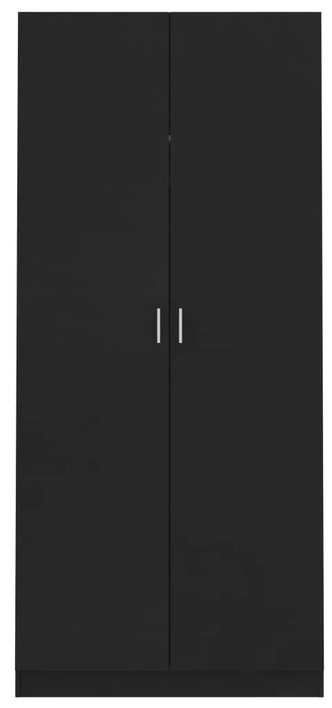 Roupeiro 90x52x200 cm derivados de madeira preto