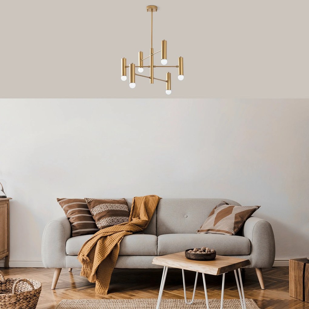Chandelier Gharib – Dourado – 55 x 55 x 73 cm