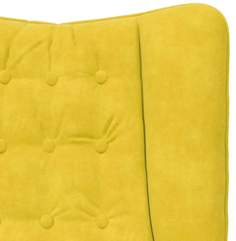 Poltrona Relaxante vidaXL em Veludo Amarelo