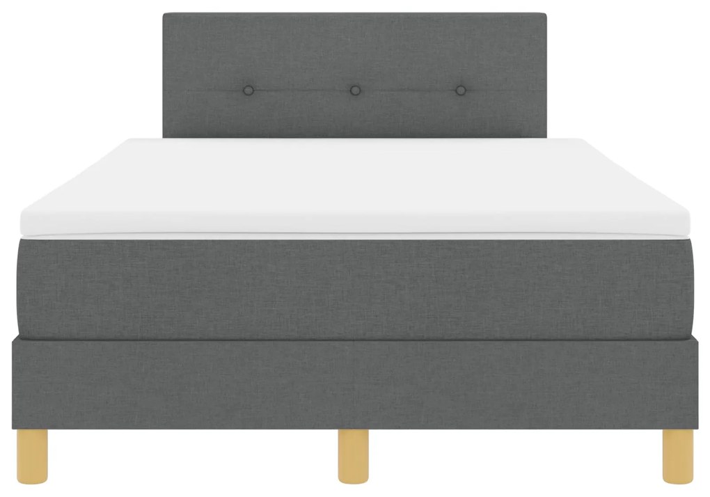 Cama Box com Colchão Cinza Escuro 120x190 cm Tecido
