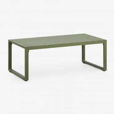 Rectangular 110x55 Cm Aluminum Lipov Garden Coffee Table Verde Azeitona Intenso - Sklum