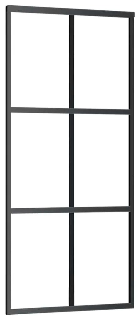 Porta deslizante c/ conj. ferragens 90x205cm vidro ESG preto