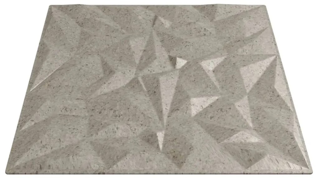 Painéis de parede 12 pcs 50x50 cm 3m² XPS betão ametista