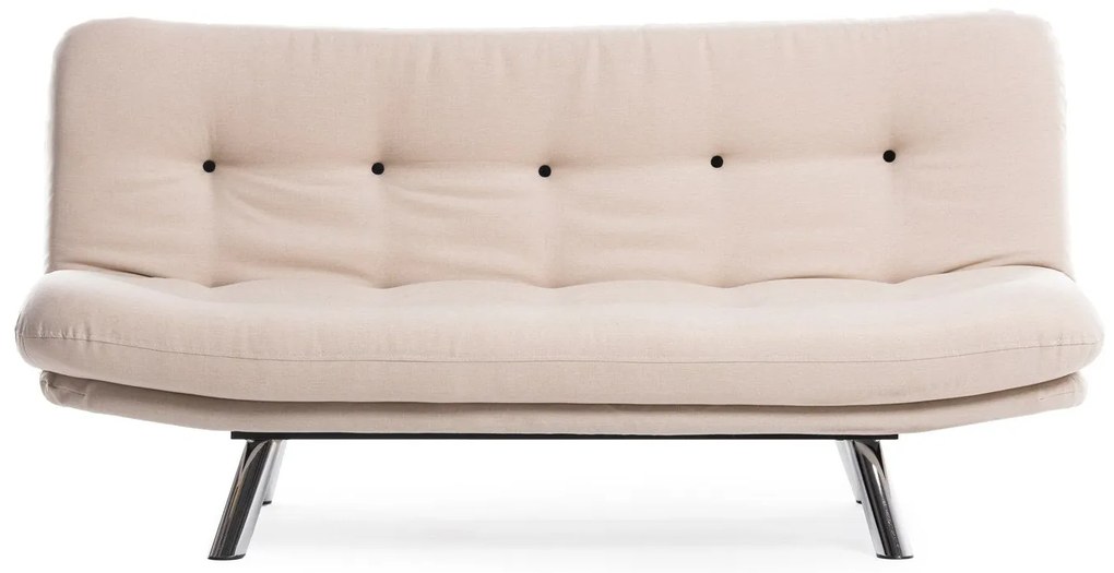 Sofá-Cama de 3 Lugares Misa – Creme – 52x175x40 cm