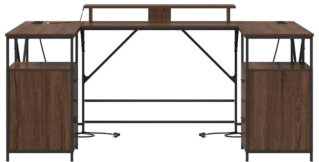 Mesa Madeira castanha 182 x 101 x 87.5 cm Madeira processada