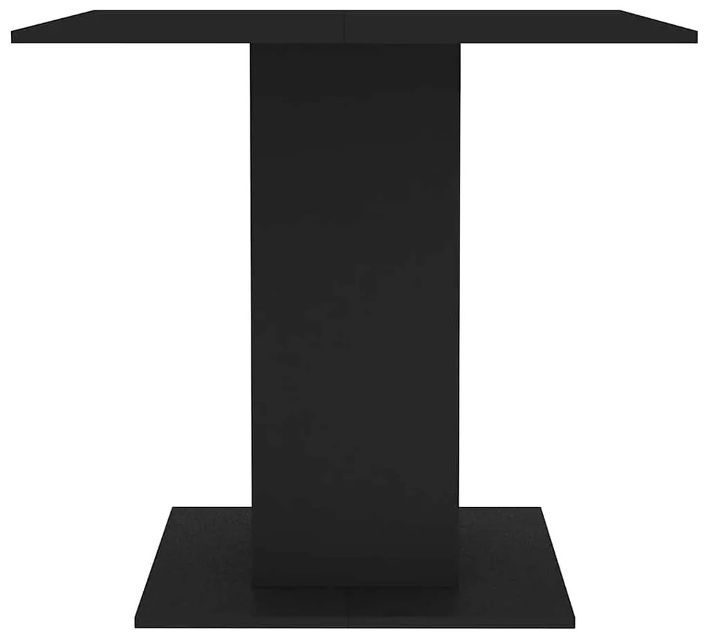 Mesa de jantar 80x80x75 cm derivados de madeira preto