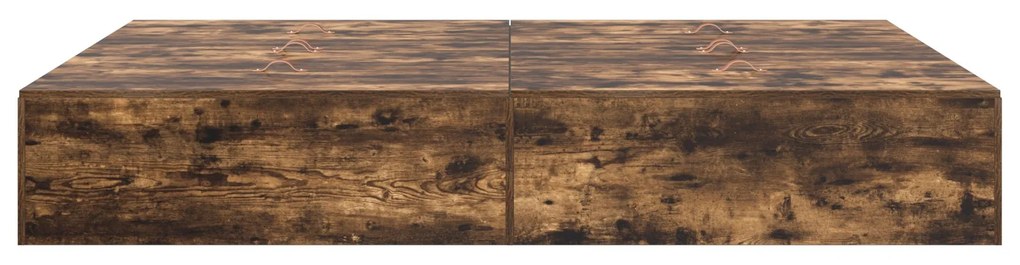 Cama com Arrumação Carvalho Fumado 140x200 cm