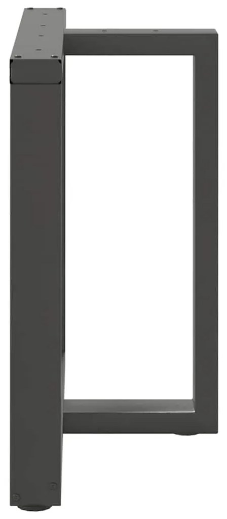 Pés para mesa de jantar em forma de T, 2 peças, antracite, 70x35x(72-7