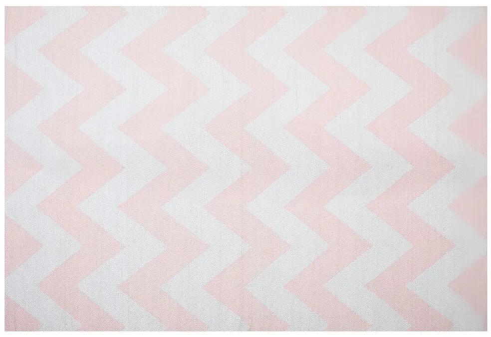 Tapete de área branco e rosa 160 x 230 cm KONARLI Beliani