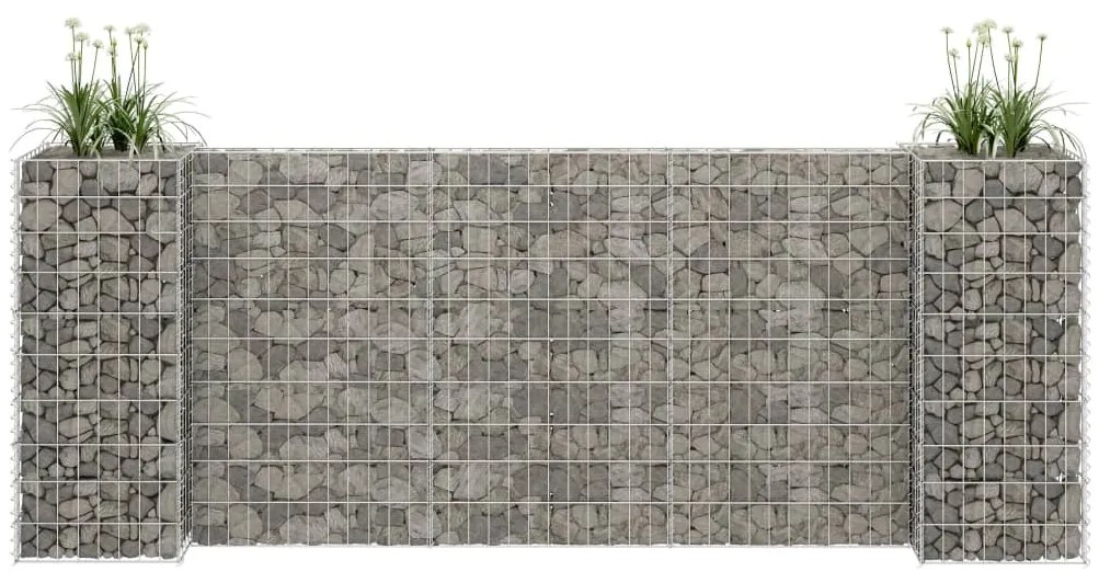 vidaXL Gabião em forma de H fio de aço 260x40x100 cm