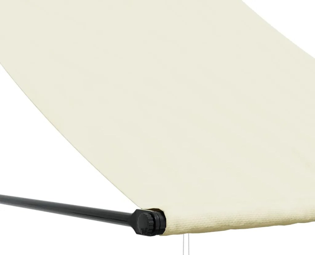 Toldo retrátil 150x150 cm tecido e aço cor creme