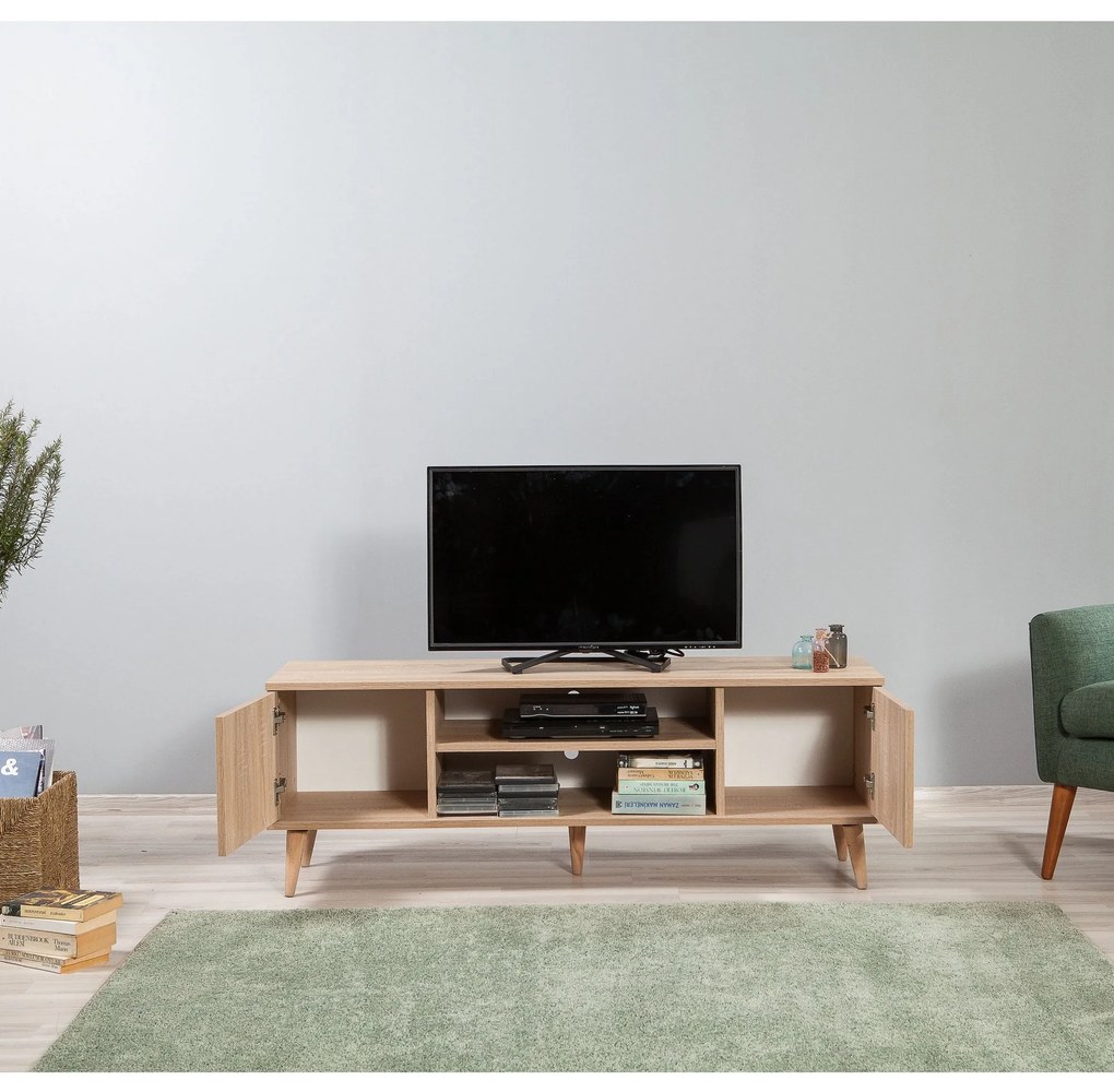 Móvel TV Truva – Carvalho Sonoma – 140x50x40 cm