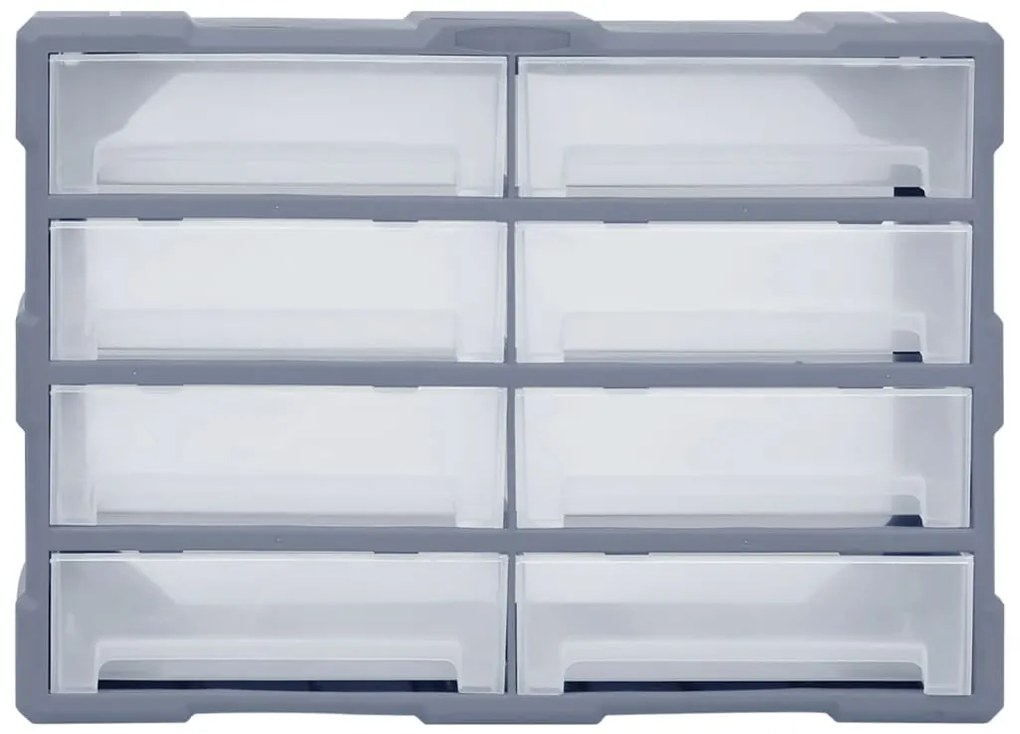 Caixa organizadora com 8 gavetas grandes 52x16x37 cm