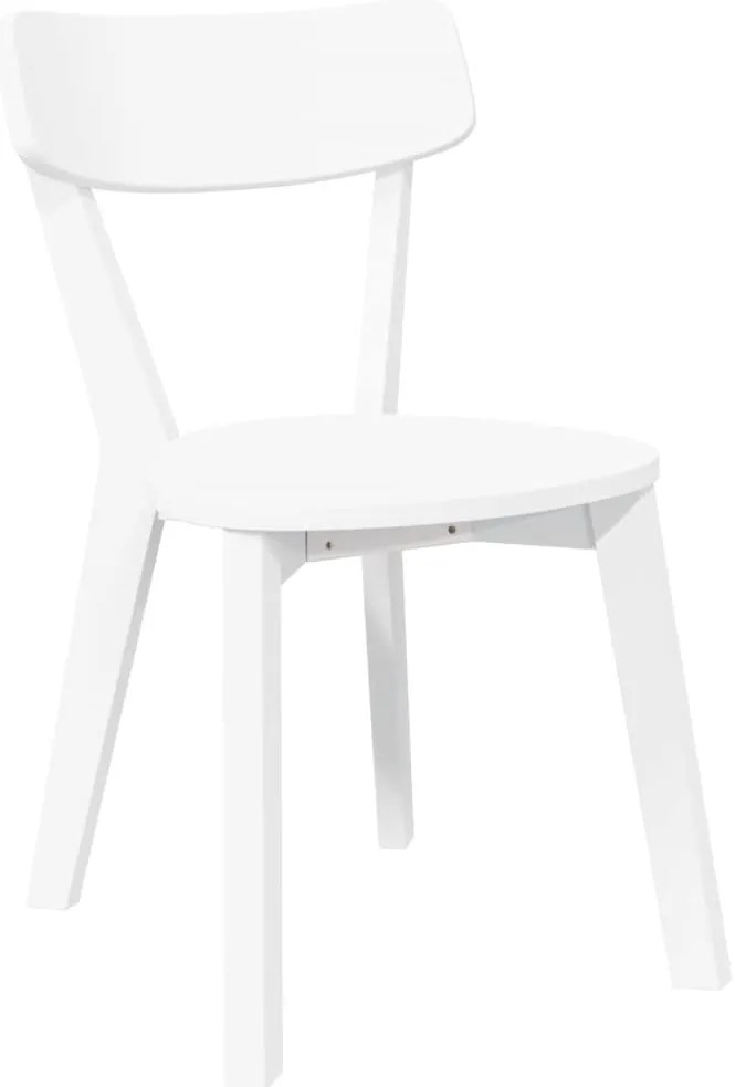 Cadeiras de jantar 2 pcs madeira de seringueira maciça branco