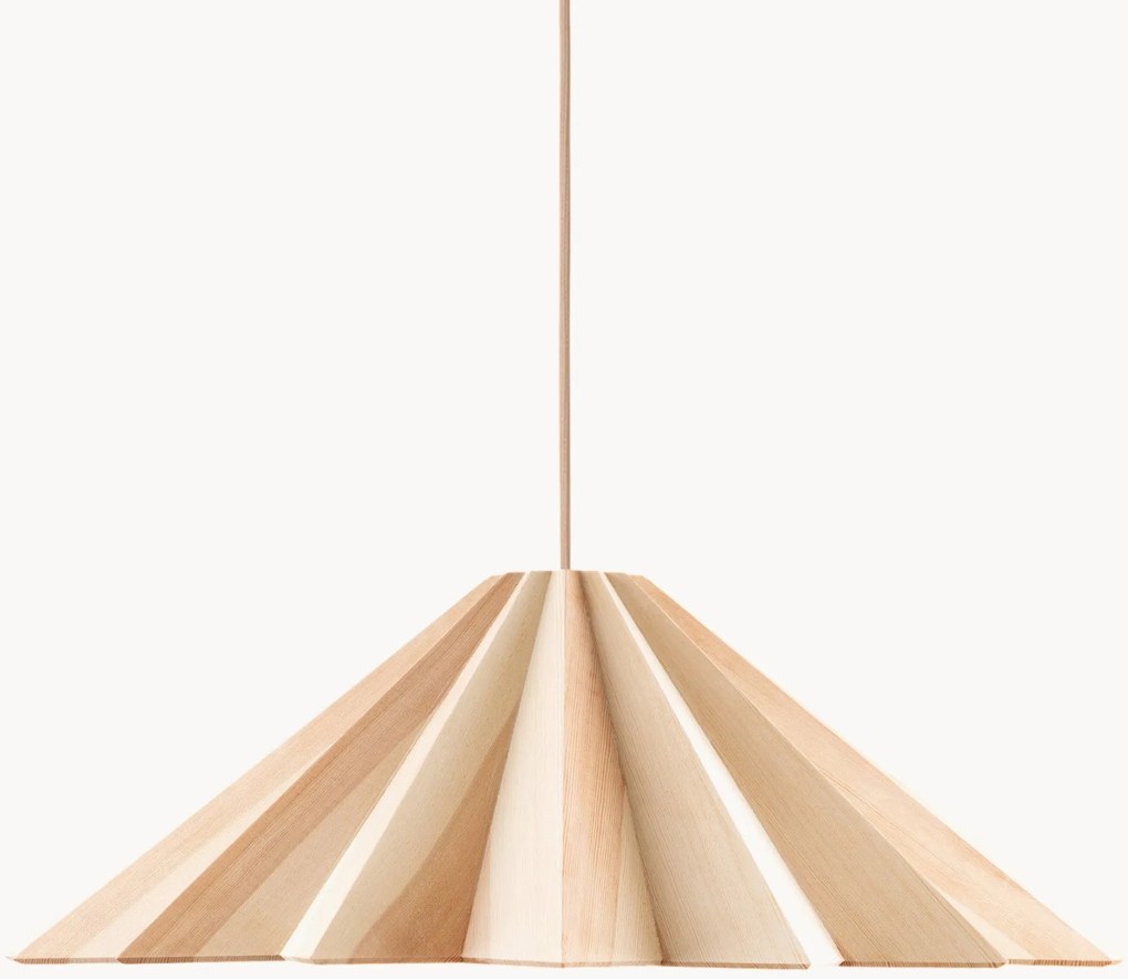Candeeiro suspenso artesanal em madeira de pinho Stratus, vários tamanhos