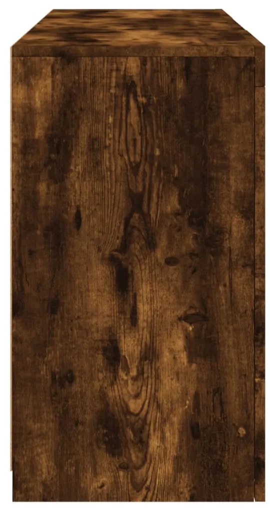 Aparador com luzes LED 123x37x67 cm carvalho fumado
