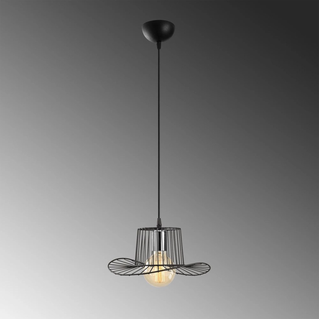 Candeeiro Tel – Preto – Diâmetro 30 cm, Altura 110 cm