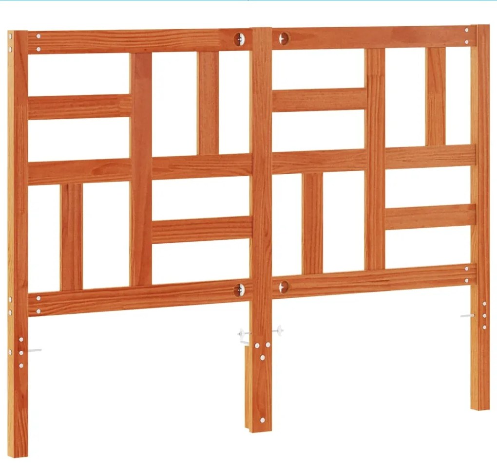 Cabeceira 160 cm madeira de pinho maciça castanho-mel